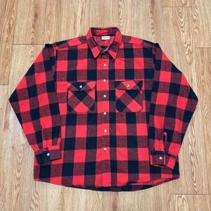 Winston Men's Flannel Shirt XL Buffalo Plaid Lumberjack Outdoors Red